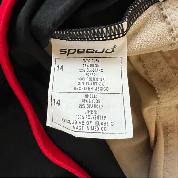 Speedo Onepiece Swimsuit Black NEW Size 14 - Picture 6 of 7